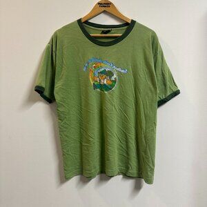 Vintage Ripple Juction Give a Hoot Don't Pollute! TShirt Green Mens Size Large